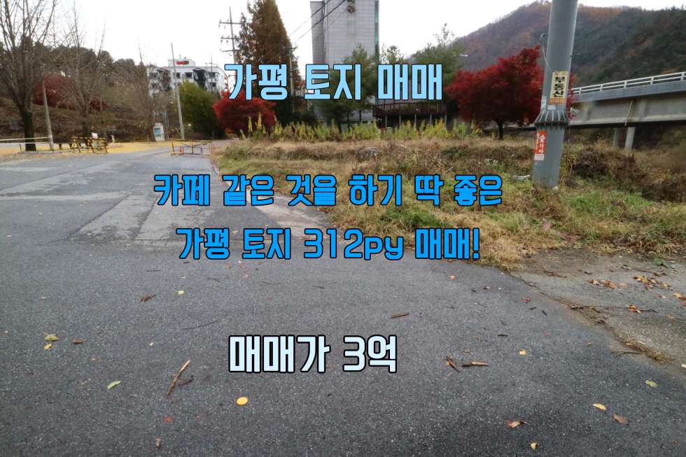경기 가평군 상면 덕현리 [가평 토지 매매] 카페 하기 좋은 가평 토지 매매! (매매가 3억 원) 매매 매물번호 10203 사진 1