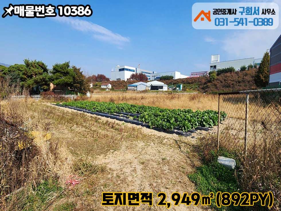 경기 포천시 군내면 용정리 [포천시 군내면 용정리 토지매매]용정산업단지 인근.공장부지.토지 892py 매매 매물번호 10386 사진 4